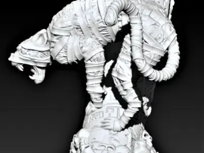 Mummy cat 3D print model