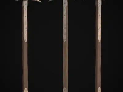 Medieval Warhammer Free low-poly 3D model