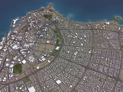 Kuwait Low-poly 3D model