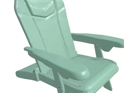 Mint Green Adirondack Outdoor Chair 3D model