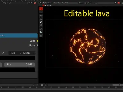 Lava Planet 3D model purchase