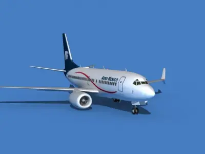 Boeing 737 MAX 7 Aero Mexico 3D model