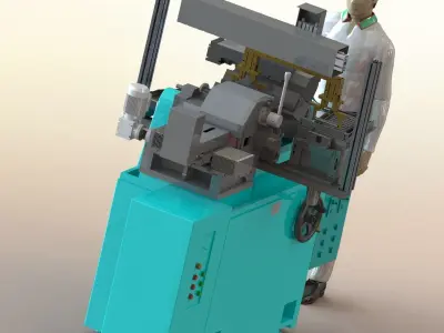 Automatic loading of centerless grinding machine 3D model