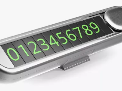 Temporary Car Parking Phone Number Plate 3D model
