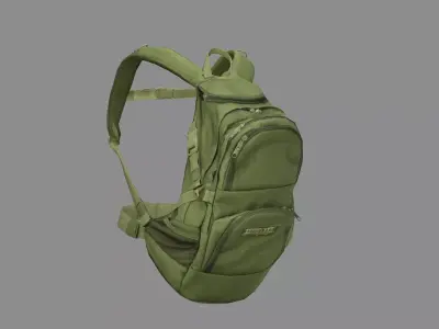 Backpack Camping Handle bag 07 Low-Poly 3D Model 3D model