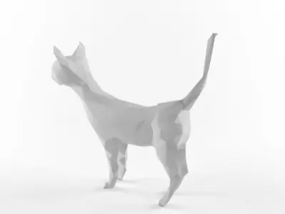 Low Poly Cat Kitten Cats Mammal Kitty 3D model