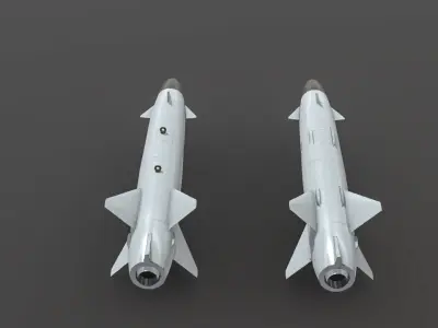 Swedish RBS-15F Anti-Ship Missile Low-poly 3D model