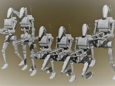 miniatures battledroid pack 01 3D print model