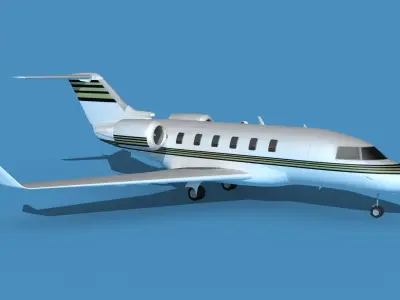 Bombardier CL604 Challenger V08 3D model