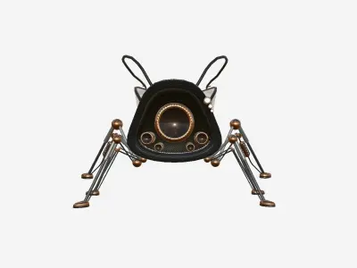 Insect Robot F08 Black Copper - SciFi Character Design Low-poly 3D model