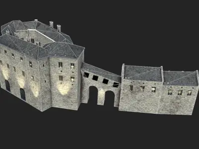 Schloss Herrenchiemsee Low-poly 3D model