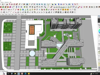 Architectural building sketchup model 3D model