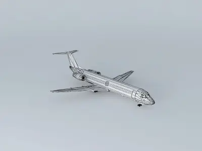 Template Fokker 100 Free 3D model