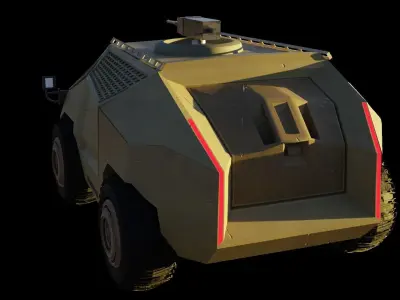 Military Car Low-poly 3D model