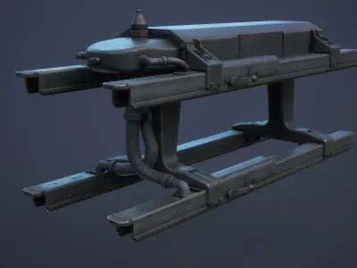 Helicopter Nato Weapons Set Low-Poly Low-poly 3D model