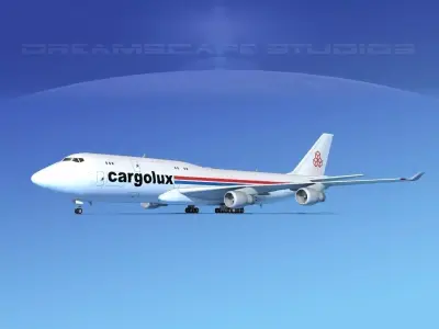 Boeing 747-8 Cargolux 3D model
