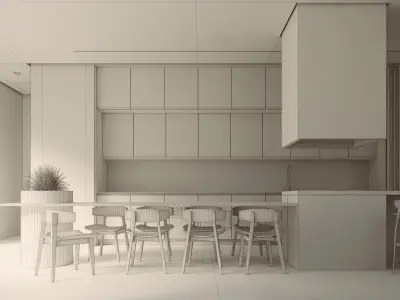 Project A living room in modern apartment Free 3D model