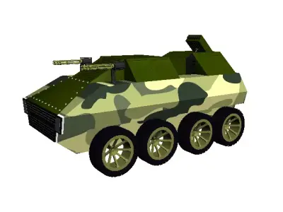 Fighter Car - Animated Low-poly 3D model