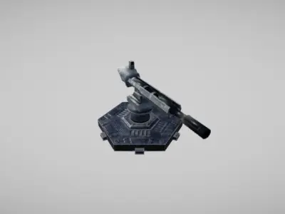 Modern Unmanned Turrets Low-poly 3D model
