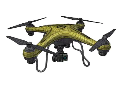 Gneneric Quadcopter Drone V1 Low-poly 3D model