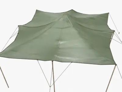 Stretch Tents Low-poly 3D model