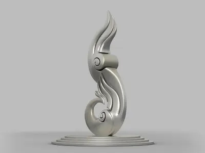 Phoenix the bird sculpture Classic life culture symbol 3D model
