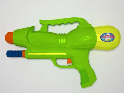 Water Gun Low-poly 3D model