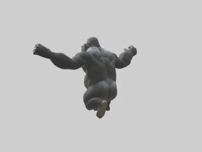 Gorilla swinging model Low-poly 3D model
