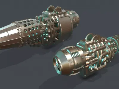 Imperial Knight Thermal Cannon Variant 3D print model