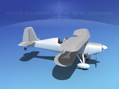 Stolp Starduster Too SA300 Bare Metal 3D model