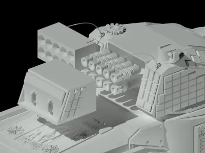 Sci-Fi EMC-Tank 3D model 3D model