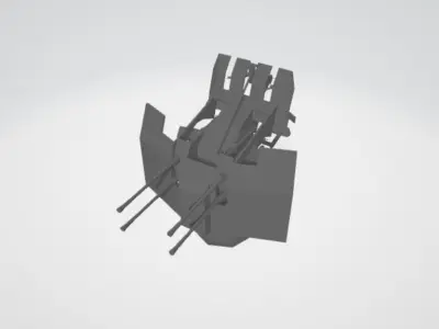 GERMAN WW2 FLAK AA GUN Low-poly 3D model buy