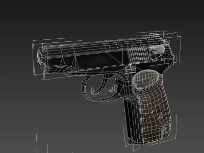 Makorov Pistol  Low-poly 3D model