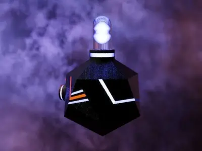 Robot arm isometric Low-poly 3D model