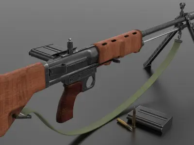 FG42 ww2 Weapon Fps - Tps Low-poly 3D model