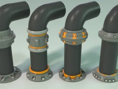 Industrial Kitbash - 3 - 70 pieces 3D model