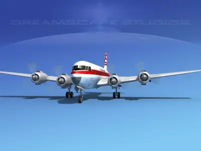 Douglas DC-6 Sterling 3D model