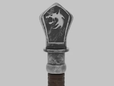 Witcher Sword Low-poly 3D model