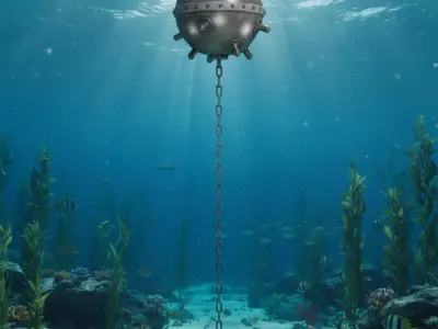 Sea Mine Low-poly 3D model purchase