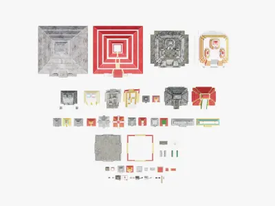 Mayan - Aztec Collection Low-poly 3D model