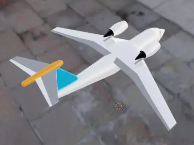 An-72 Style Custom Plane - NURBS CAD and Mesh Ready Jet Low-poly 3D model
