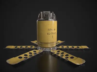 Anti-personnel fragmentation mine PON-2 with circular effect  Low-poly 3D model