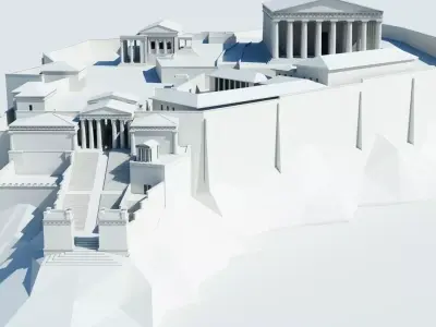 Acropolis 3D Model greek temple 3D model