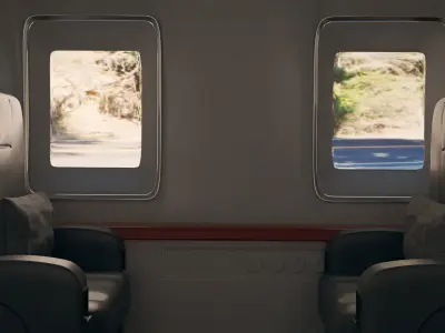 Private jet interior  3D model