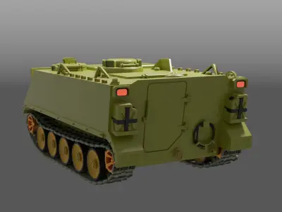 M113 APC tank   Low-poly 3D model