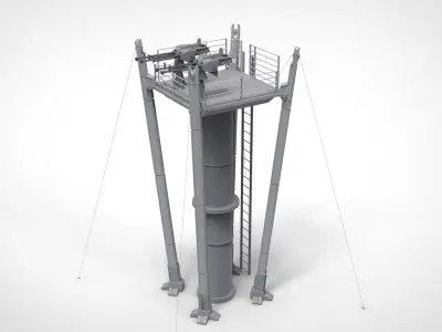 starship troopers tower 3D model