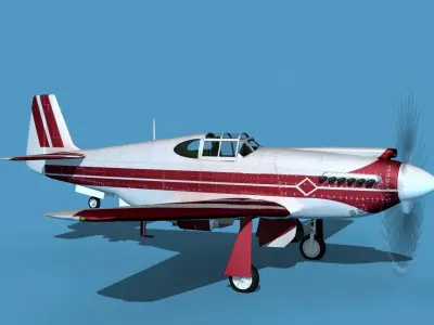 North American A-36A Apache S02 Racer 3D model