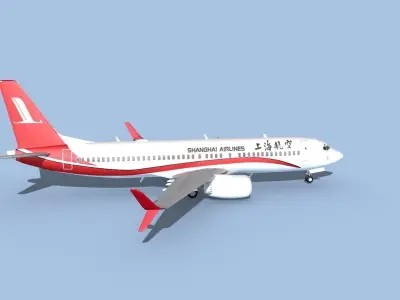 Boeing 737-800 Max Shanghai 3D model