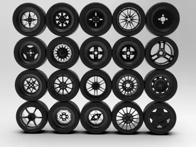 Contemporary Wheels Pack 3D model