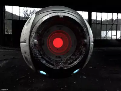 Vortex Orb Robot F01 Low-poly 3D model